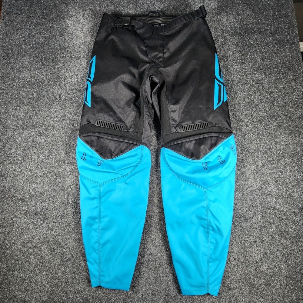 Fly Racing F-16 Motocross Pants Black Blue Mens Size 34 Dirt Bike ATV Gear